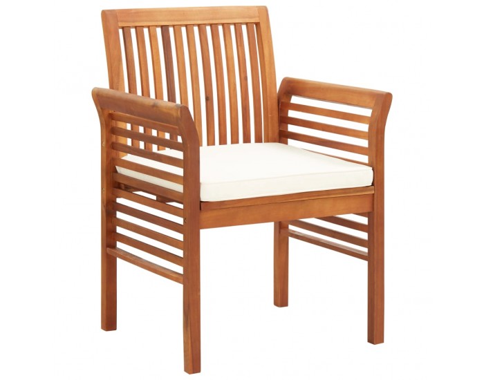 Sonata Градински трапезен стол с възглавница, акация масив