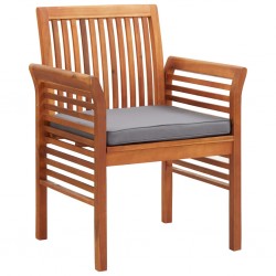 Sonata Градински трапезен стол с възглавница, акация масив - Градина