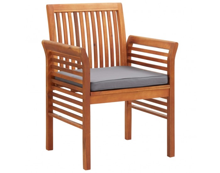 Sonata Градински трапезен стол с възглавница, акация масив