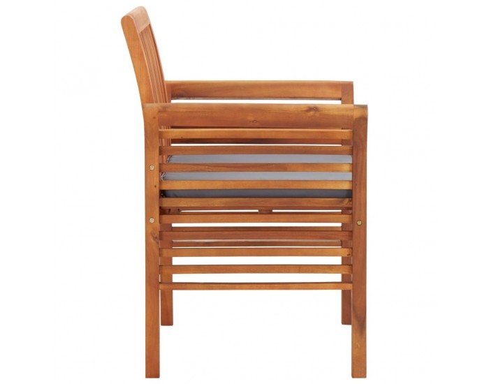 Sonata Градински трапезен стол с възглавница, акация масив