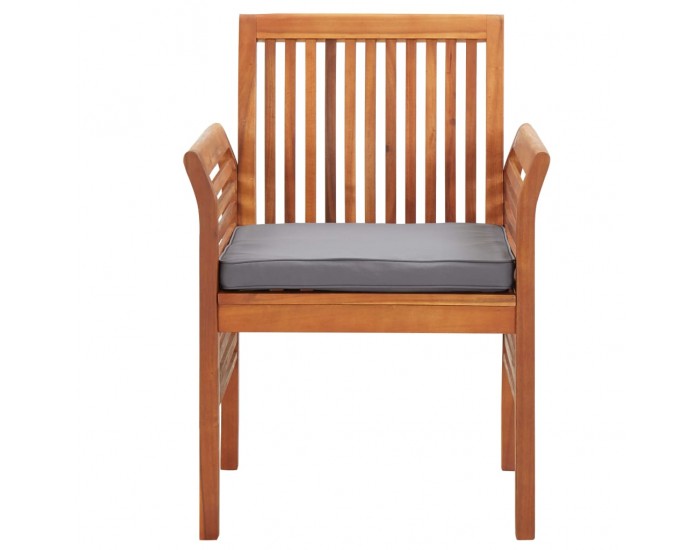 Sonata Градински трапезни столове с възглавници, 2 бр, акация масив