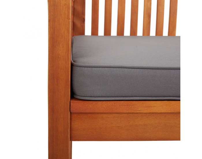 Sonata 3-местна градинска пейка с възглавница, 150 см, акация масив