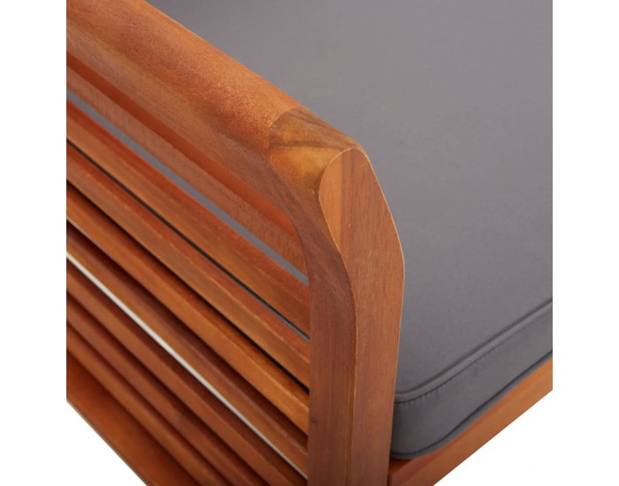 Sonata 3-местна градинска пейка с възглавница, 150 см, акация масив