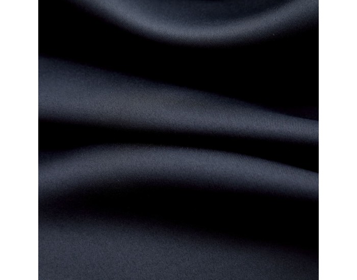 Sonata Затъмняващи завеси с метални халки, 2 бр, черни, 140x175 см