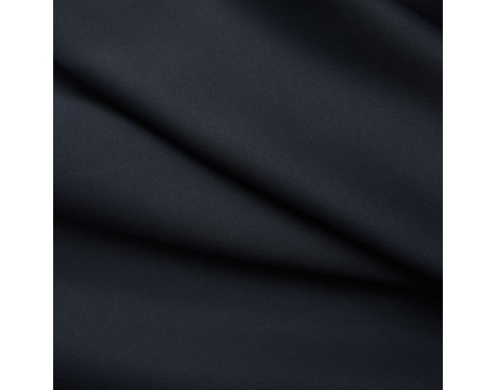 Sonata Затъмняващи завеси с куки, 2 бр, черни, 140x225 см