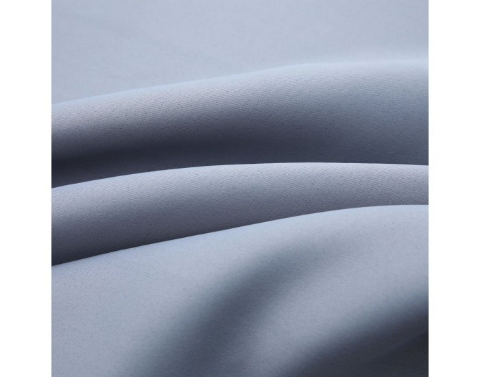 Sonata Затъмняващи завеси с метални халки, 2 бр, сиви, 140x175 см