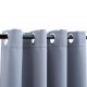 Sonata Затъмняващи завеси с метални халки, 2 бр, сиви, 140x245 см