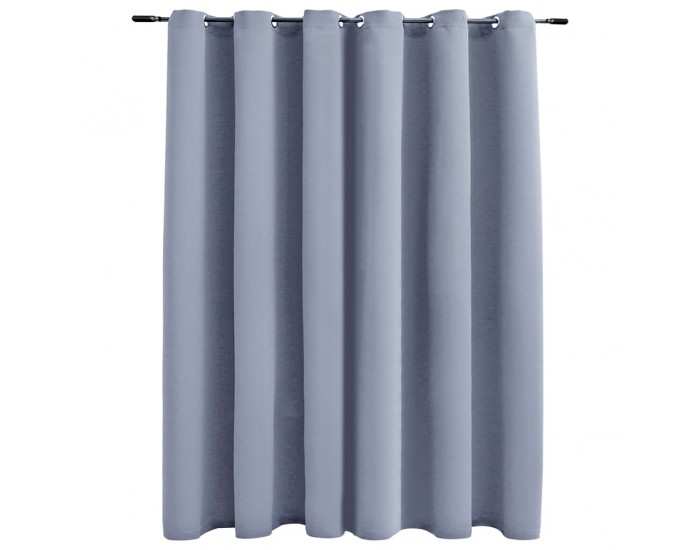 Sonata Затъмняваща завеса с метални халки, сива, 290x245 см