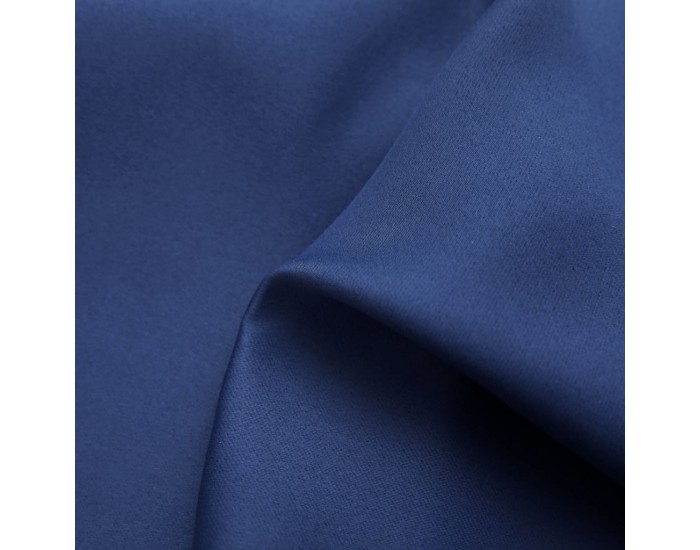 Sonata Затъмняващи завеси с метални халки, 2 бр, сини, 140x245 см