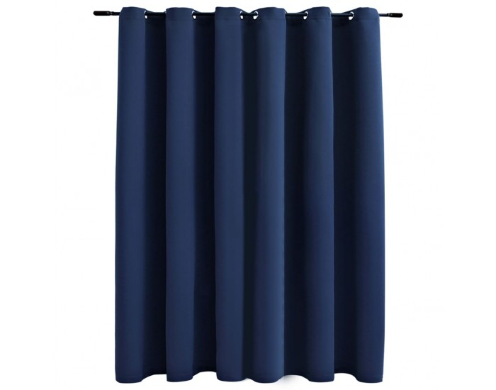 Sonata Затъмняваща завеса с метални халки, синя, 290x245 см