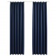Sonata Затъмняващи завеси с куки, 2 бр, сини, 140x175 см