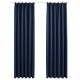 Sonata Затъмняващи завеси с куки, 2 бр, сини, 140x225 см