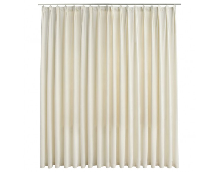 Sonata Затъмняваща завеса с куки, кадифе, кремаво, 290x245 см