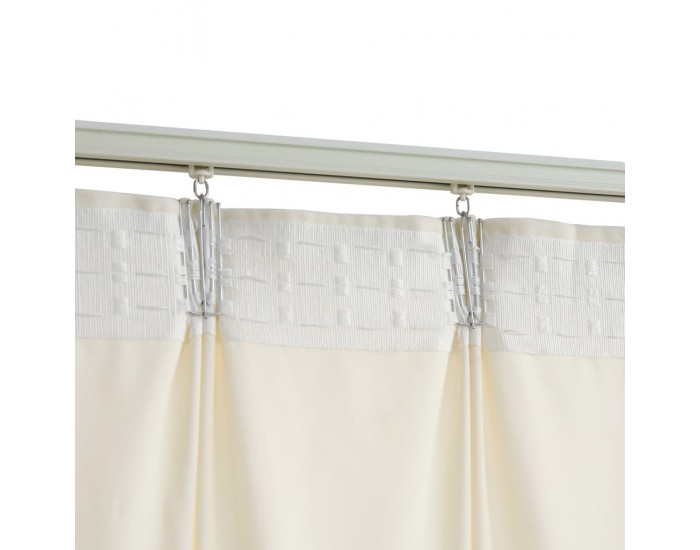 Sonata Затъмняваща завеса с куки, кадифе, кремаво, 290x245 см