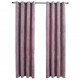 Sonata Затъмняващи завеси с халки, 2 бр, кадифе, розови, 140x175 см