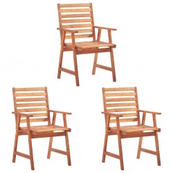 Sonata Градински трапезни столове, 3 бр, акация масив - Градина