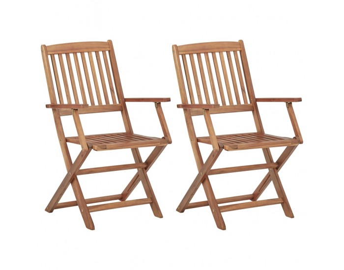 Sonata Сгъваеми градински столове, 2 бр, акация масив