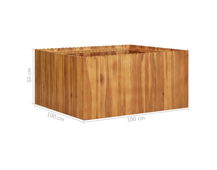 Sonata Градинска повдигната леха, 100x100x50 см, акациево дърво масив