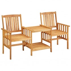 Sonata Градински столове с маса за чай, 159x61x92 см, акация масив - Градина