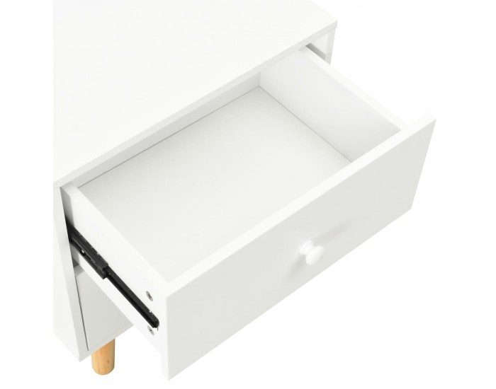 Sonata Нощни шкафчета, 2 бр, бели, 40x30x50 см, бор масив