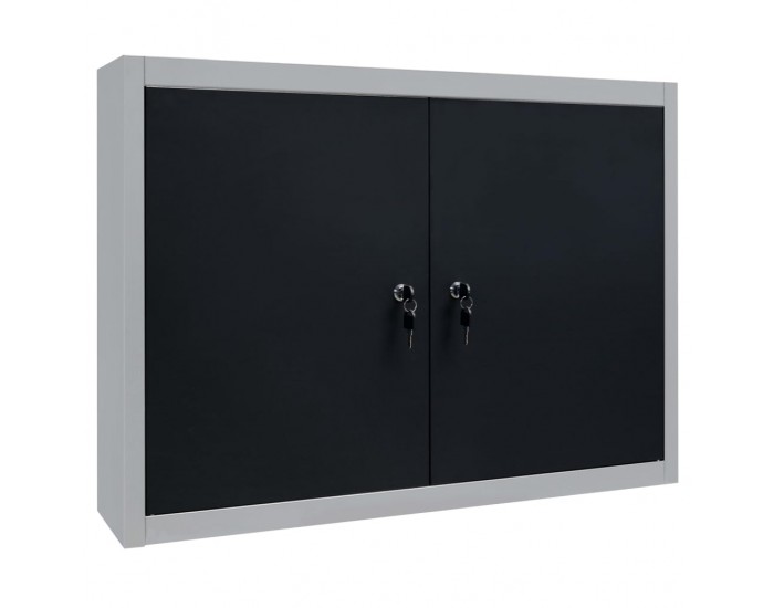 Sonata Стенен шкаф за инструменти, индустриален, метал, сиво и черно