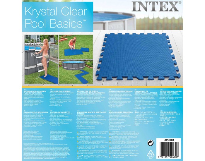Intex Протектори-подложки за басейни, 8 бр, 50x50 см, сини