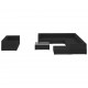 Sonata Градински комплект с възглавници, 10 части, черен полиратан