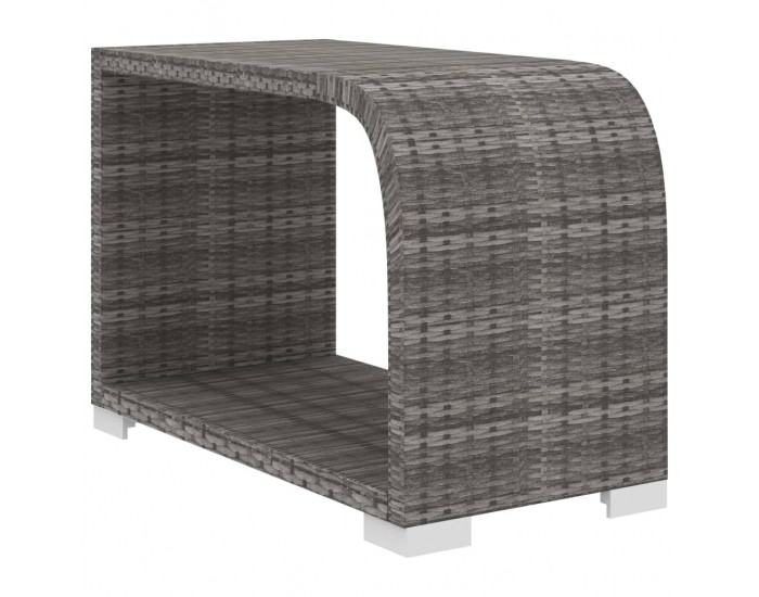 Sonata Градински комплект с възглавници, 8 части, полиратан, сив