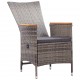 Sonata Външни столове с възглавници, 2 бр, полиратан, сиви
