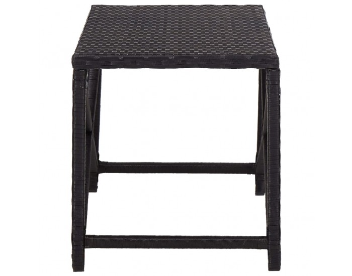 Sonata Градинска пейка, 80 см, полиратан, черна