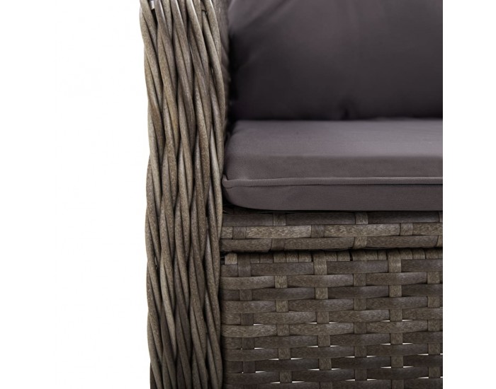 Sonata Външни столове, 2 бр, полиратан, сиви