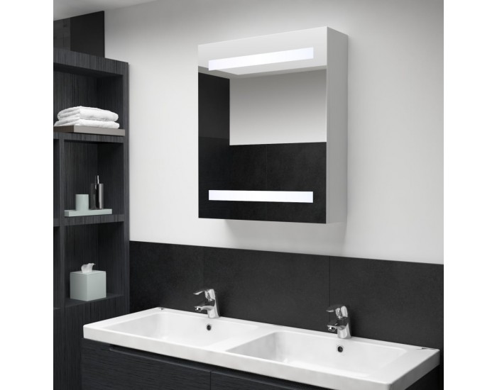 Sonata LED шкаф с огледало за баня, 50x14x60 см