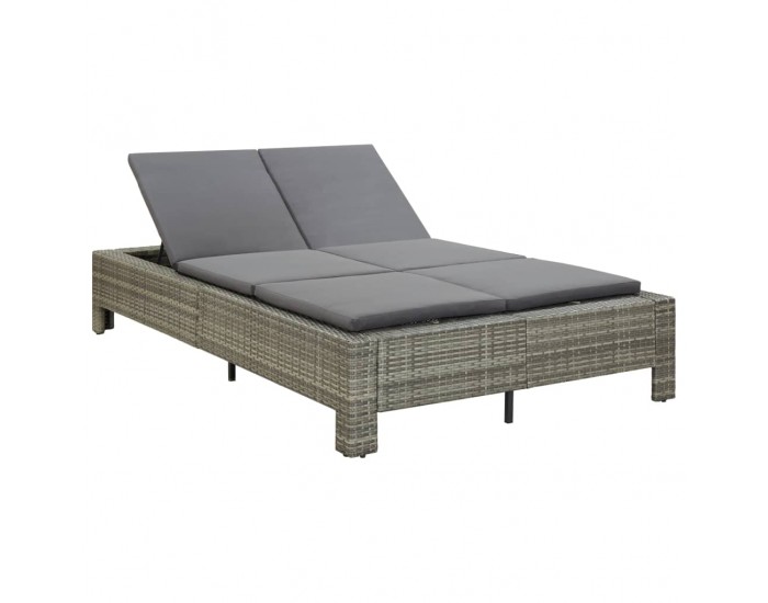 Sonata Шезлонг с шалте за двама, полиратан, сив