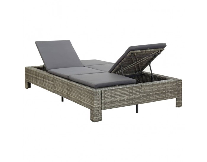 Sonata Шезлонг с шалте за двама, полиратан, сив