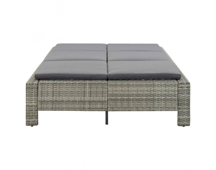 Sonata Шезлонг с шалте за двама, полиратан, сив