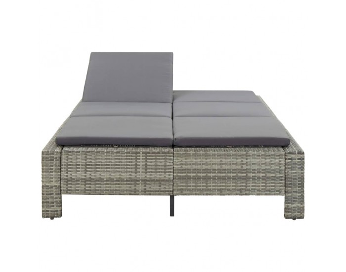 Sonata Шезлонг с шалте за двама, полиратан, сив