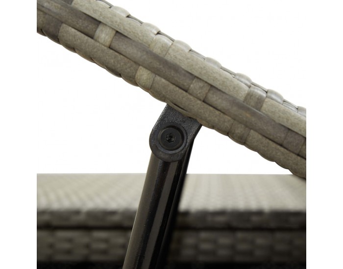 Sonata Шезлонг с шалте за двама, полиратан, сив