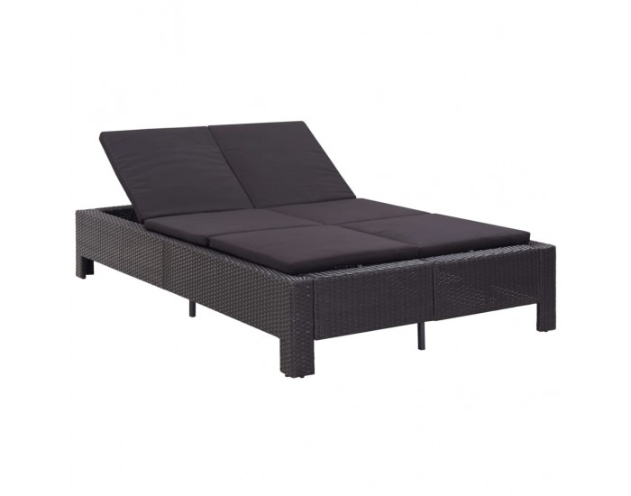 Sonata Шезлонг с шалте за двама, полиратан, черен