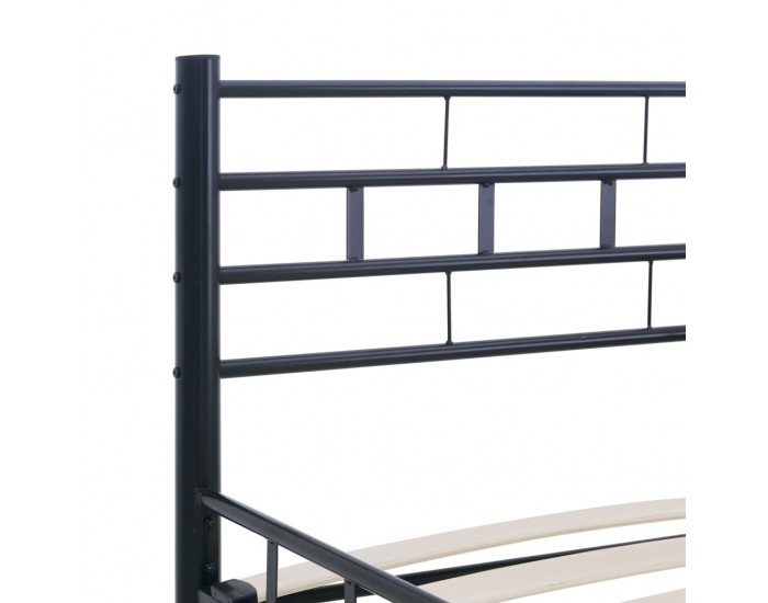 Sonata Рамка за легло, черна, стомана, 140x200 cм