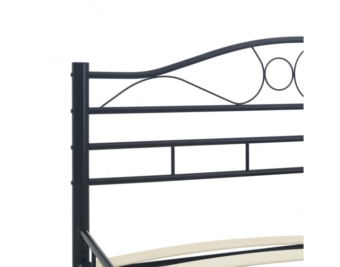 Sonata Рамка за легло, черна, стомана, 120x200 см