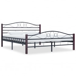 Sonata Рамка за легло, черна, метал, 200x200 cм - Спалня