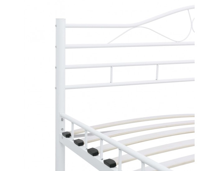 Sonata Рамка за легло, бяла, метал, 160x200 см