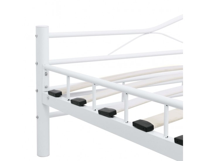 Sonata Рамка за легло, бяла, метал, 160x200 см