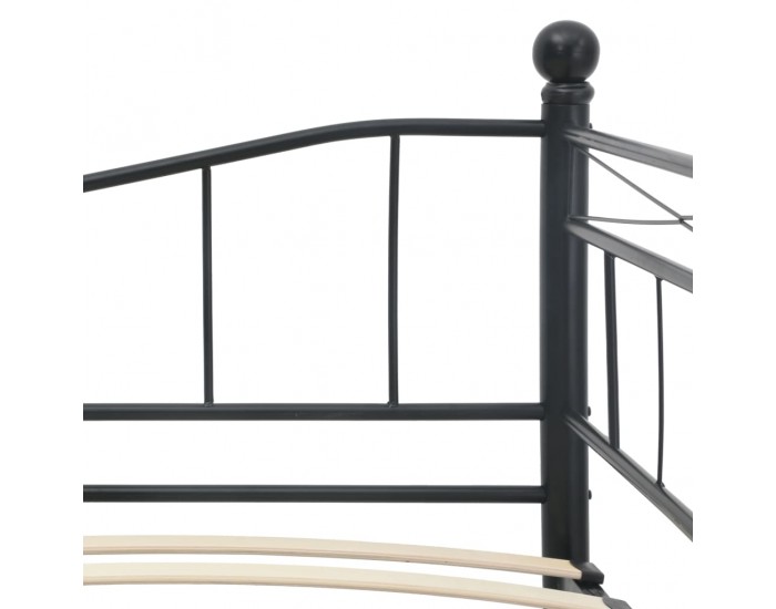 Sonata Рамка за легло, черна, стомана, 180x200/90x200 см