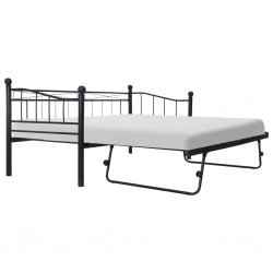 Sonata Рамка за легло, черна, стомана, 180x200/90x200 см - Спалня