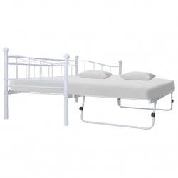 Sonata Рамка за легло, бяла, стомана, 180x200/90x200 см - Легла