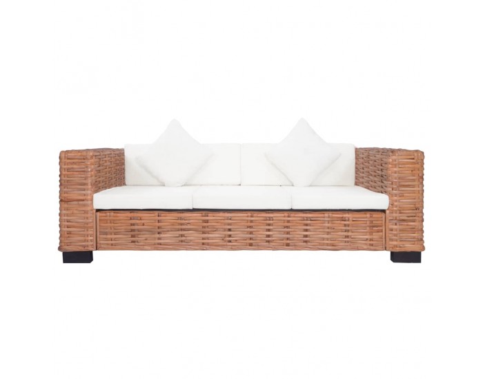Sonata Комплект дивани с възглавници, 3 части, естествен ратан
