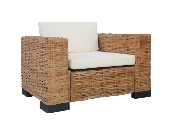 Sonata Комплект дивани с възглавници, 3 части, естествен ратан