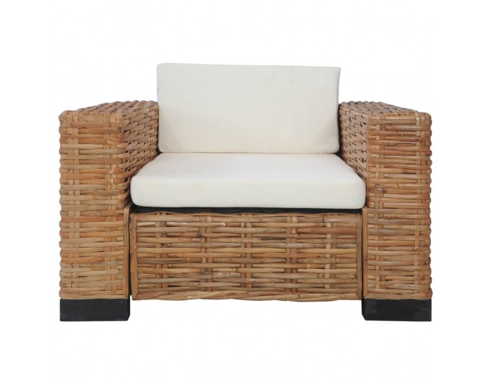Sonata Комплект дивани с възглавници, 3 части, естествен ратан