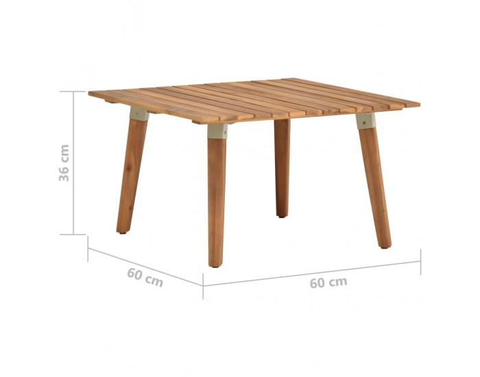 Sonata Градинска кафе маса, 60x60x36 см, акация масив